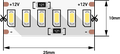 Светодиодная лента белая  24W/m IP20 6500k SMD3014 12V SWG4240-12-24-W SWG